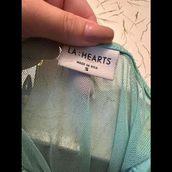 Mint Green Mesh Insert Skater Dress - Picture 4 of 5